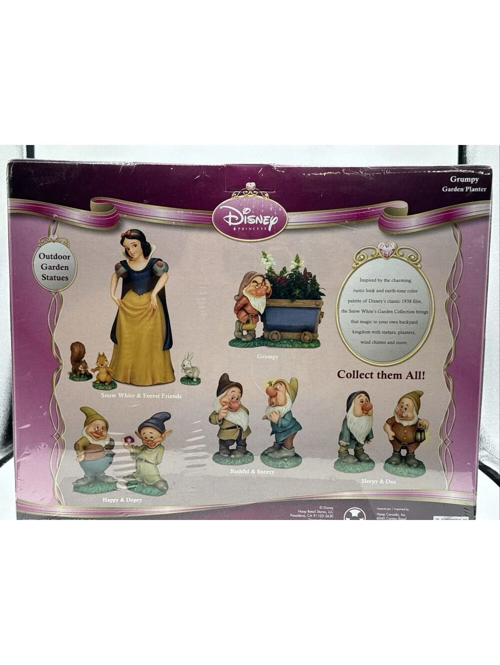 Snow Whites Garden Collection Grumpy Garden  Planter Sealed 2008 Disney Store
